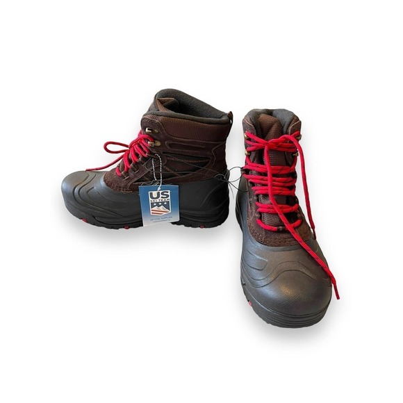 Khombu Thermolite Genuine Leather Upper Boots Men's Brown 10 - Picture 2 of 14